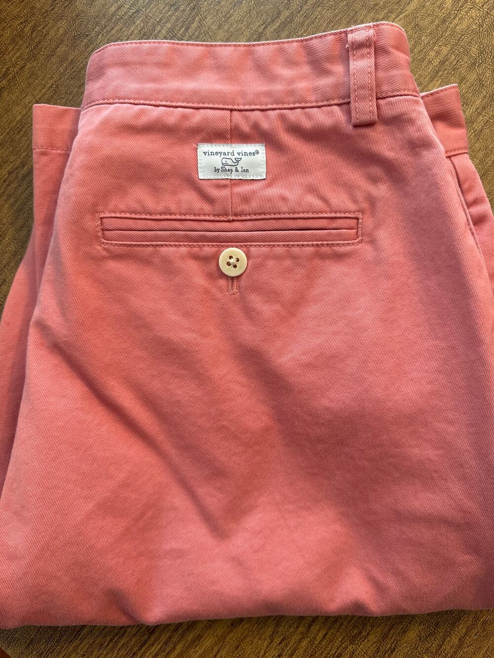 Vineyard Vines Men Club Pant Chino Pink Cotton Straight Leg Pants Size 33x32